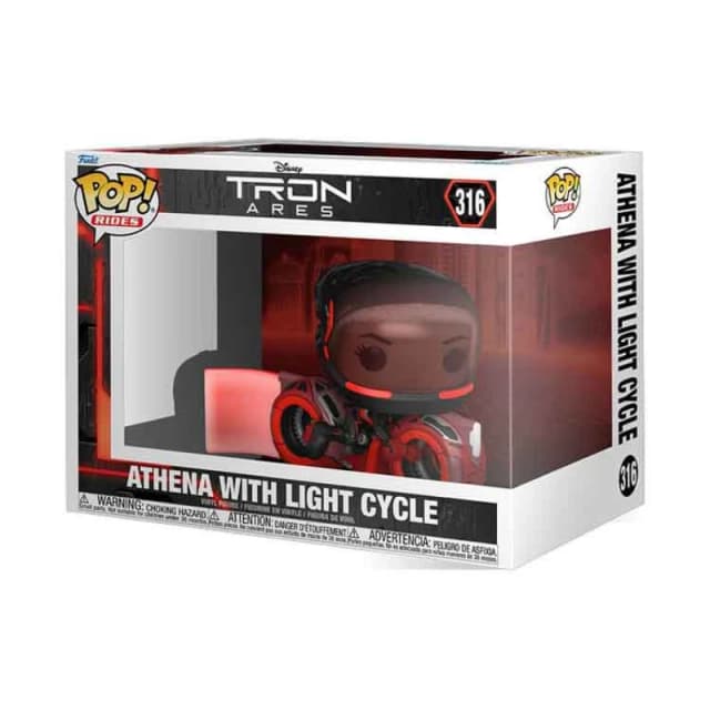 AJ Toys & Books Funko Tron: Ares POP! Rides Vinyl Figure Athena with Light Cycle