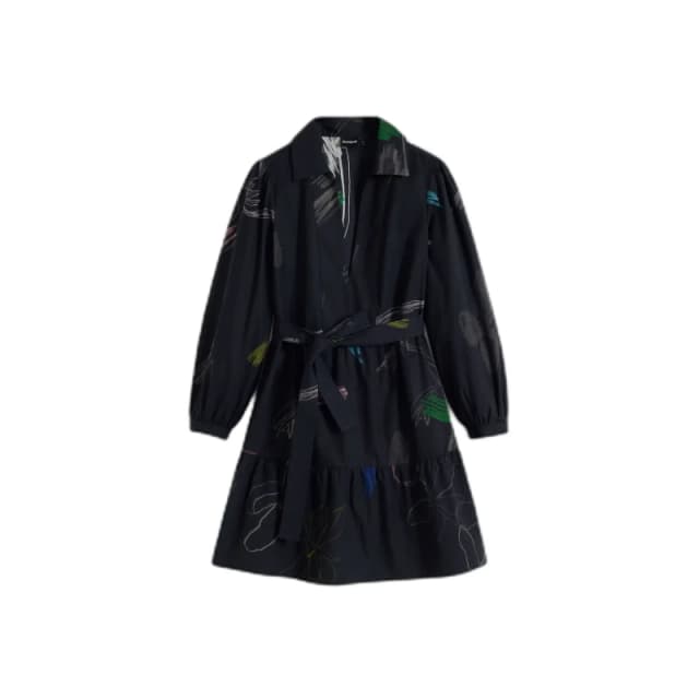 Desigual Womens long sleeve dress Desigual Pisos Noir Female L