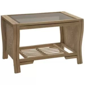 Desser Opera Light Oak Coffee Table and Glass