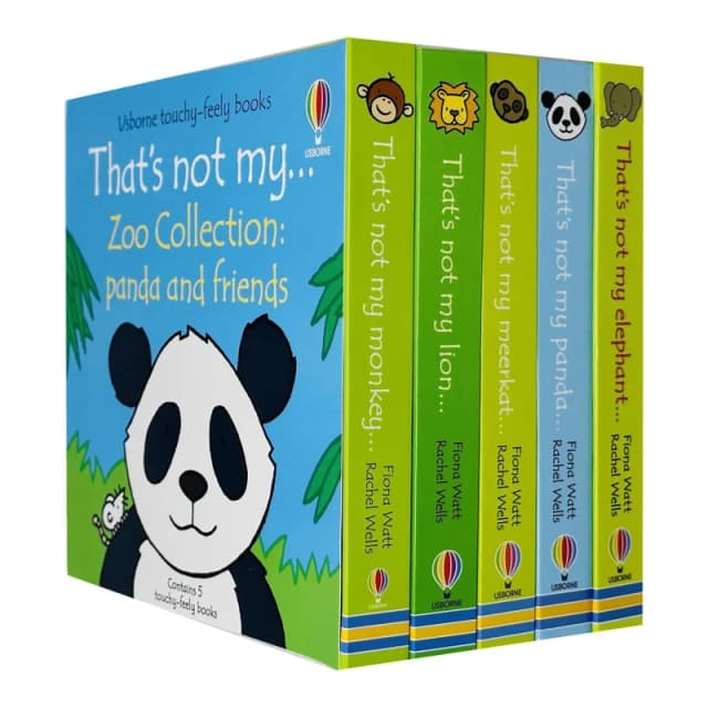 That's Not My Zoo Collection Set 3 Panda And Friends Five Books Collection Lion Elephant Monkey Panda Meerkat Fiona Watt Books