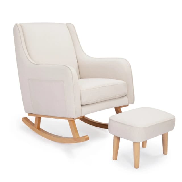 Babymore Ida Nursing Chair with Stool - Ivory Rocking Chairs One size Neutral 40618301000