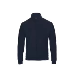 B&C Adults Unisex ID.206 50/50 Full Zip Sweat Jacket (M) (Navy Blue)