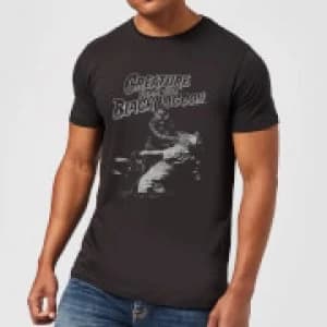 Universal Monsters Creature From The Black Lagoon Black and White Mens T-Shirt - Black