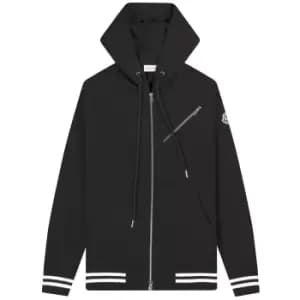 Moncler Loose Fit Zip-Up Hoodie Black
