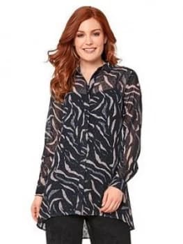 Joe Browns Dobby Spot Animal Shirt, Multi, Size 10, Women