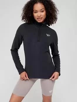Reebok Polar Fleece Half Zip - Black Size XL Women