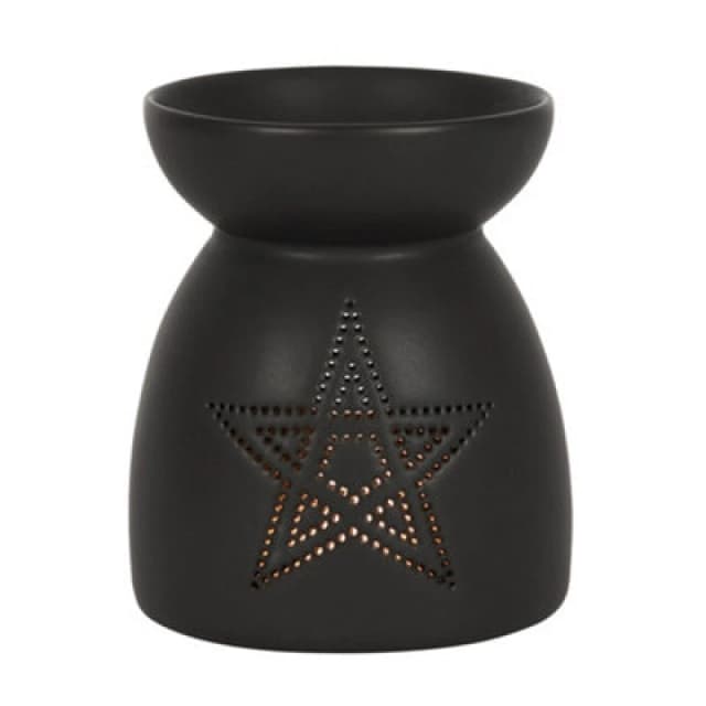Something Different Something Different Pentagram Oil Burner in Black One Size Unisex 5059699454385