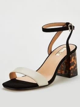 Office Millions Heeled Sandals - Black/White