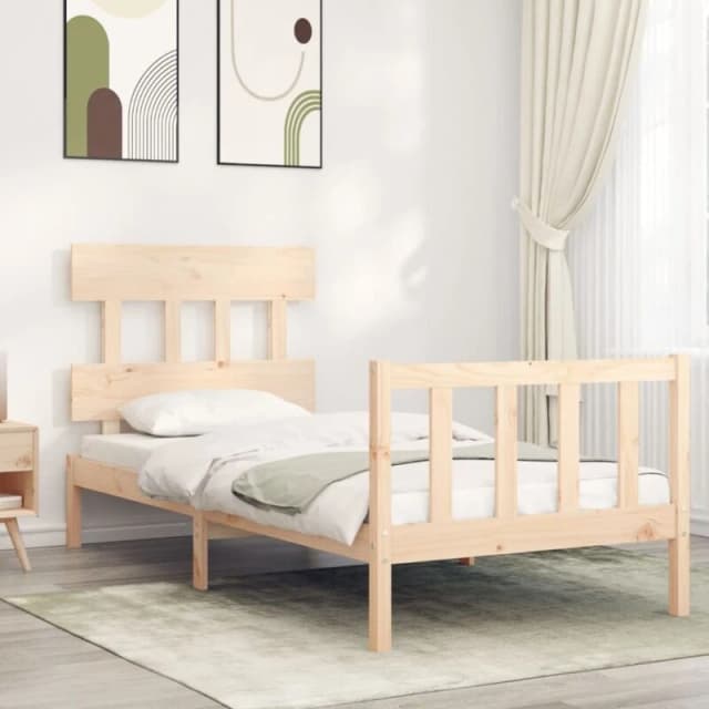 VIDAXL Bed Frame without Mattress 90x200cm Solid Wood Pine Vidaxl 8720845984915