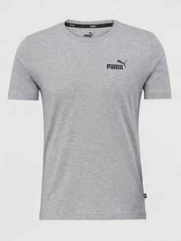 Puma Essential Small Logo Tee - Grey Size M Men