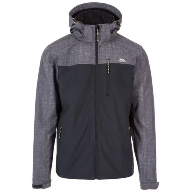 Trespass Trespass Men Abbott Softshell Jacket in Dark Grey Size: X-Small Dark Grey XS Male 5059444137099