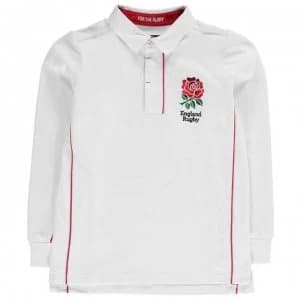 RFU England Long Sleeve Jersey Junior Boys - White