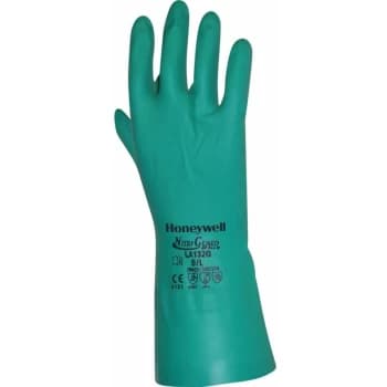 LA132G Nitri Guard Flocked 13' Green Gloves Sz. 9 - Honeywell North