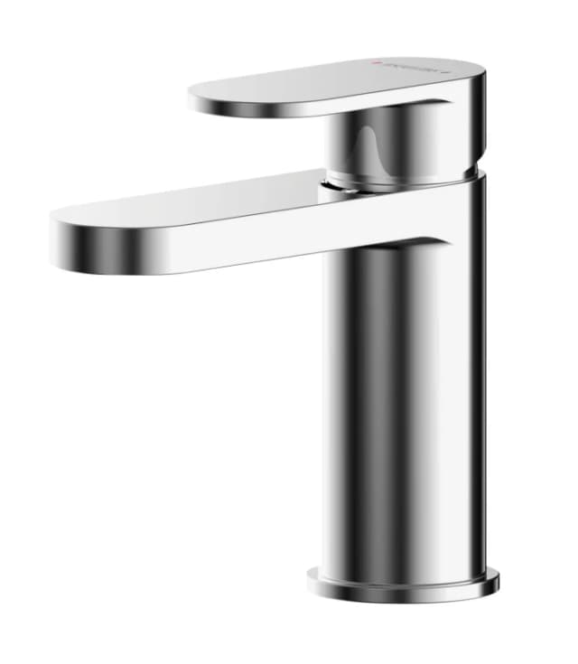 Balterley Round Mini Mono Basin Mixer Tap Push Button Waste Chrome Silver unisex