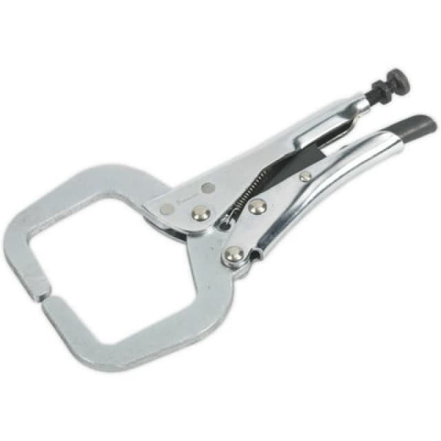 Loops 165mm Locking C-Clamp Pliers - 45mm Capacity Jaws - One-Handed Operation Multi