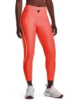 Under Armour Project Rock High Ankle Legging - Orange, Size XS, Women