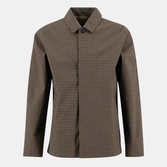 Barbour Mens Short Lorden Showerproof Hip Length Long Sleeve Rain Anorak Stone/Navy male 2XL