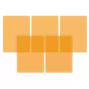 Tinted Page Overlay A4 Pack of 5, Orange