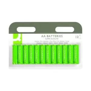 Q-Connect AA Alkaline Batteries Pack of 12 KF00644 KF00644