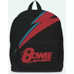 David Bowie Lightning Unisex Backpack Black, 100% Polyester,