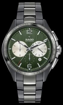 Rado HyperChrome Tennis Automatic Chronograph Mens watch - Water-resistant 10 bar (100 m), Plasma high-tech ceramic, green