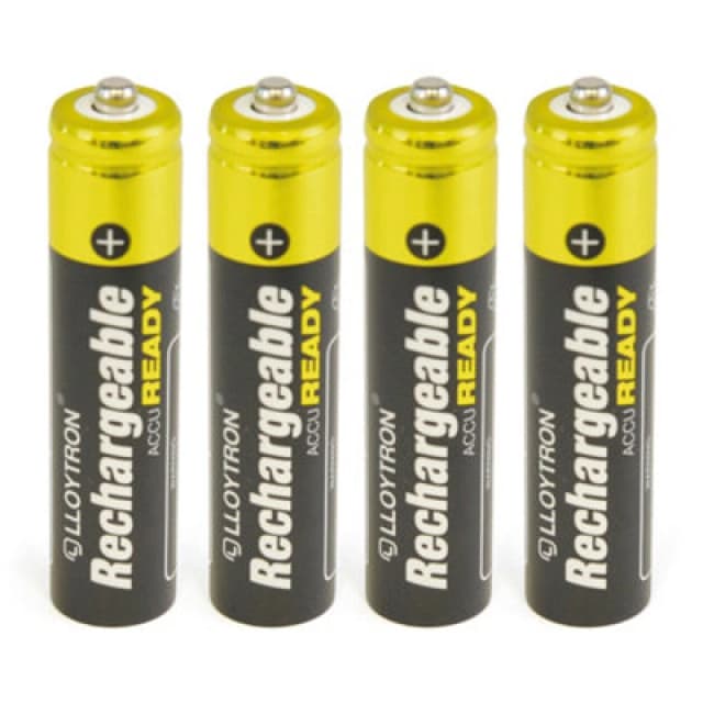 Lloytron Nimh Rechargeable Accuready Batteries Aaa Size, 800Mah, Ready To Use, 4 Pack