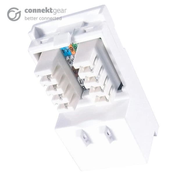 CONNEkT Gear connektgear Single IDC RJ45 Shuttered Module 25 x 50mm (Cat5e) - White 90-0102