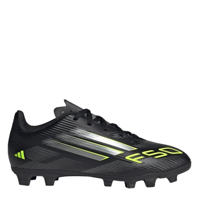 adidas F50 Club Juniors Firm Ground Football Boots Black/Lemon male 3 (35.5)