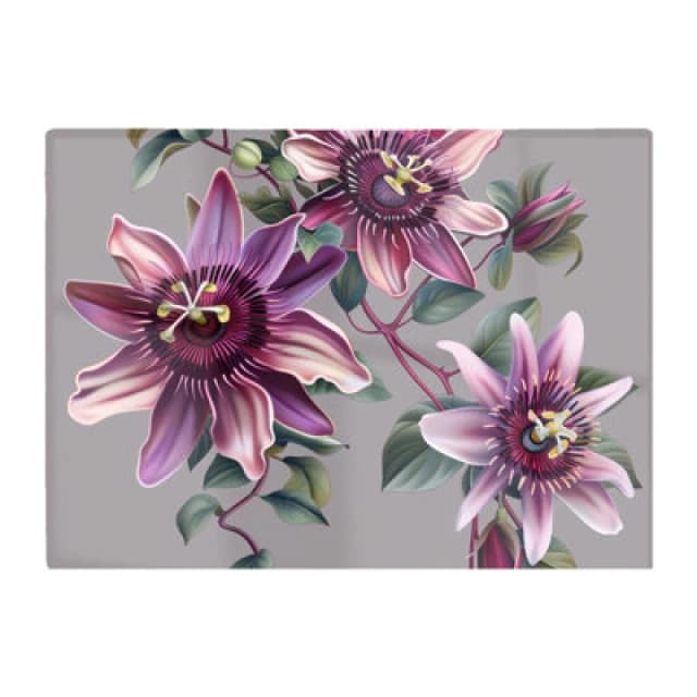 Warren Reed Designer Purple Passion Flowers Chopping Board