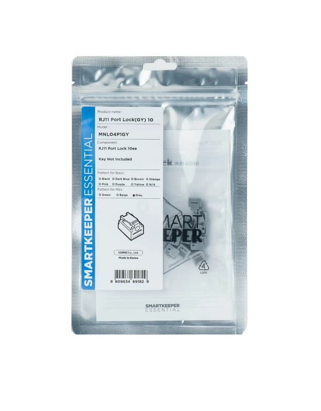 Smartkeeper MNL04P1GY port blocker RJ-11 Grey
