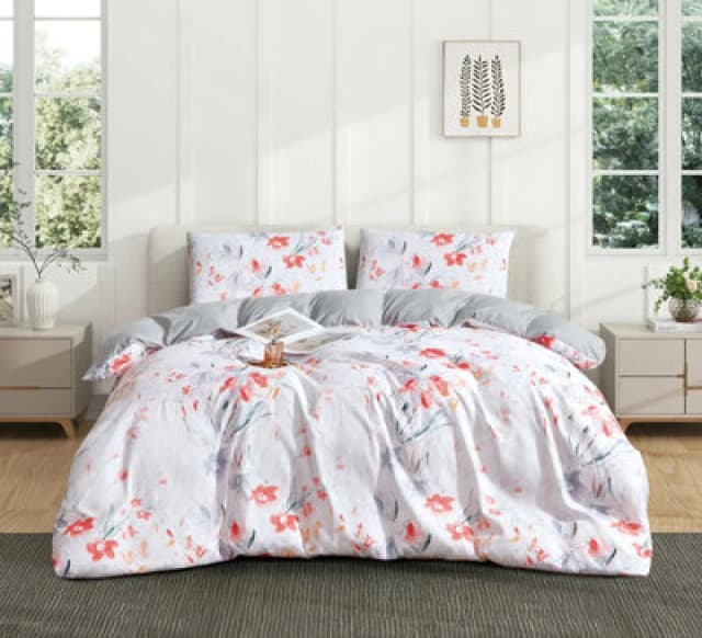 Ezysleep Ezysleep Pixie Floral Printed Duvet Set Size: Double Multi Double Unisex 0721545336330