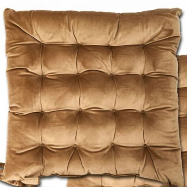 EMMA BARCLAY Le Chateau Velvet Seat Pad Taupe VELHSPSEATAU
