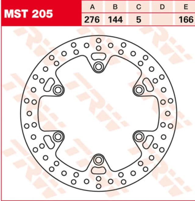 TRW MST205 Brake disc Perforated Brake Disc (82)