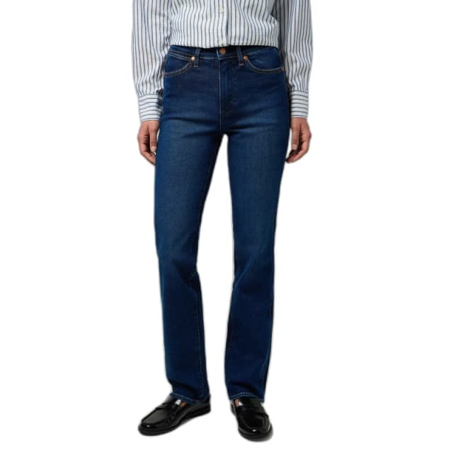 Wrangler Straight Jeans For Her Wrangler Bleu Female 33x32