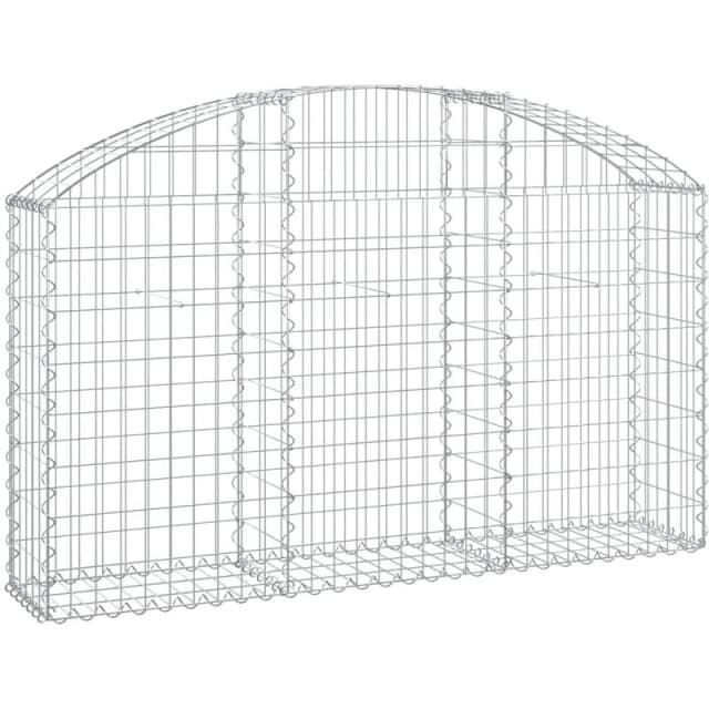 VIDAXL Arched Gabion Basket 150x30x80/100cm Galvanised Iron Vidaxl 8720845651077