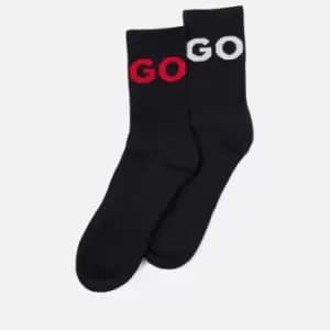 HUGO Bodywear Cotton-Blend Ribbed Socks 2 Pack - EU 39/EU 42