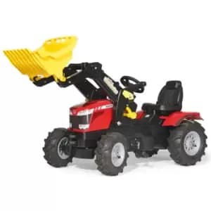 Rolly Toys Ride On Massey Ferguson 8650 Tractor with Frontloader and Pneumatic Tyres, red