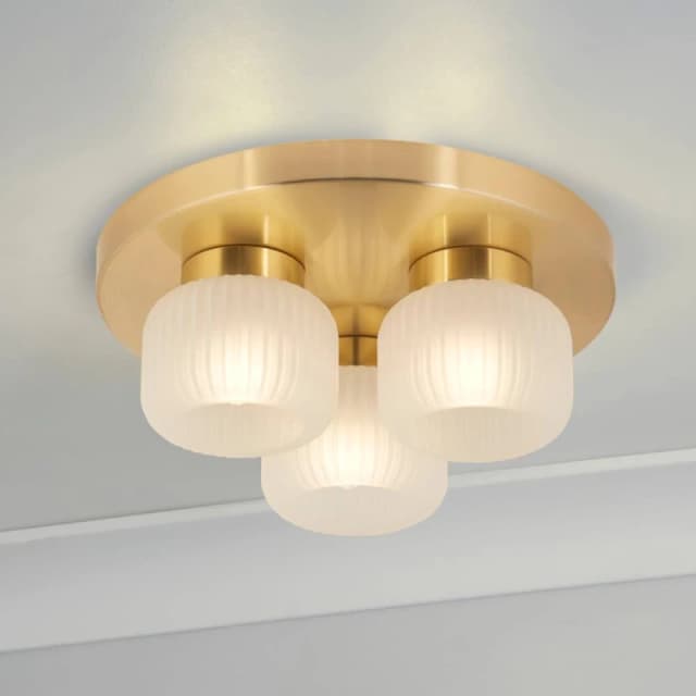 SO'HOME 3-Light Frosted Glass Ceiling Light in White White ONE SIZE