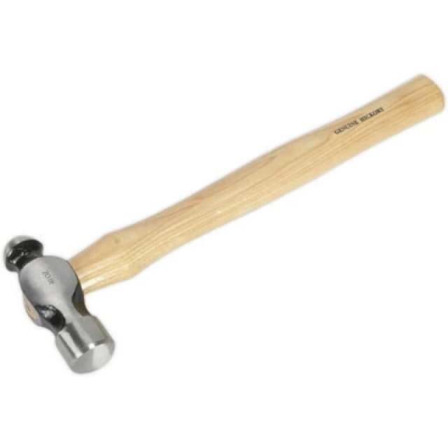 Loops 2.5lb Ball Pein Pin Hammer - Hickory Wooden Shaft - Drop Forged Steel Head Metallics