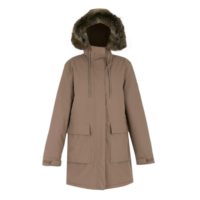 Womens waterproof parka with hood Regatta Sabinka Marron Female 52