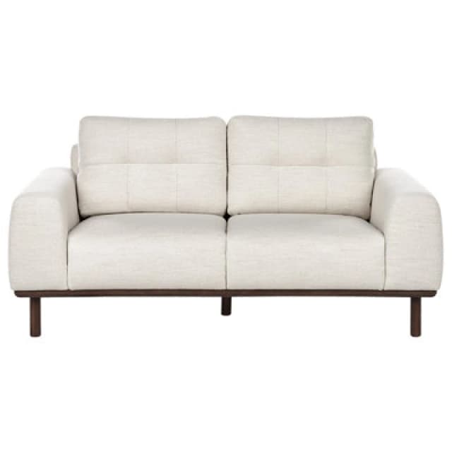 Beliani Sofa 2 Seater Laurila Fabric Light Beige