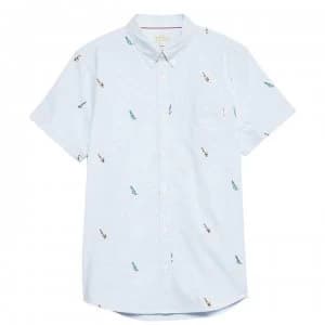 Jack Wills Barson Embroidered Shirt - Blue/White