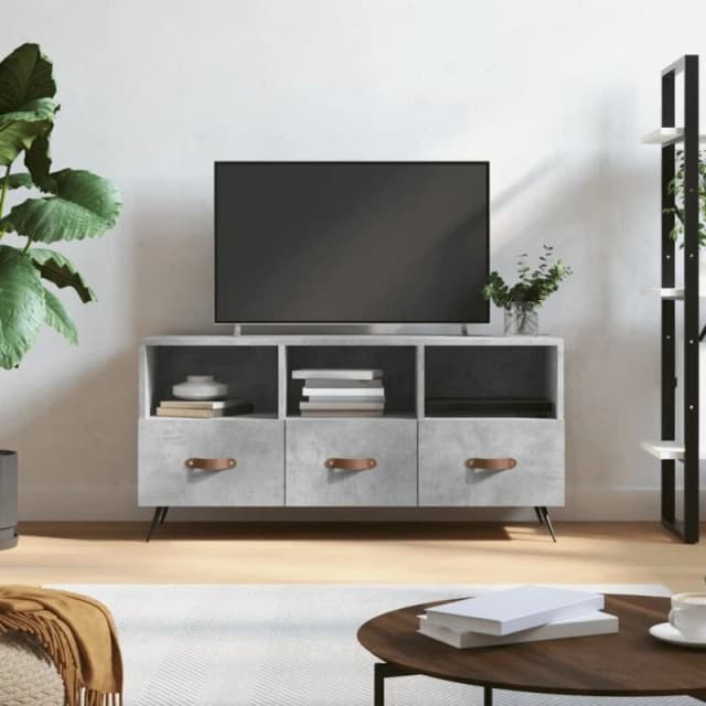 Vidaxl TV Cabinet Concrete Grey 102X36X50 Cm Engineered Wood, Grey 829008