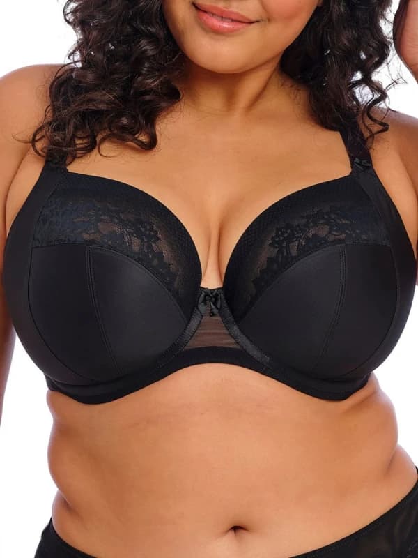 Elomi Elomi Nerina Plunge Wired Bra Black - Elomi - Size: 38J Black Female 38J HW97827