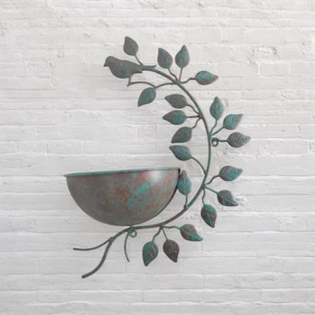 MSL 42CM GREEN METAL GARDEN PLANTER