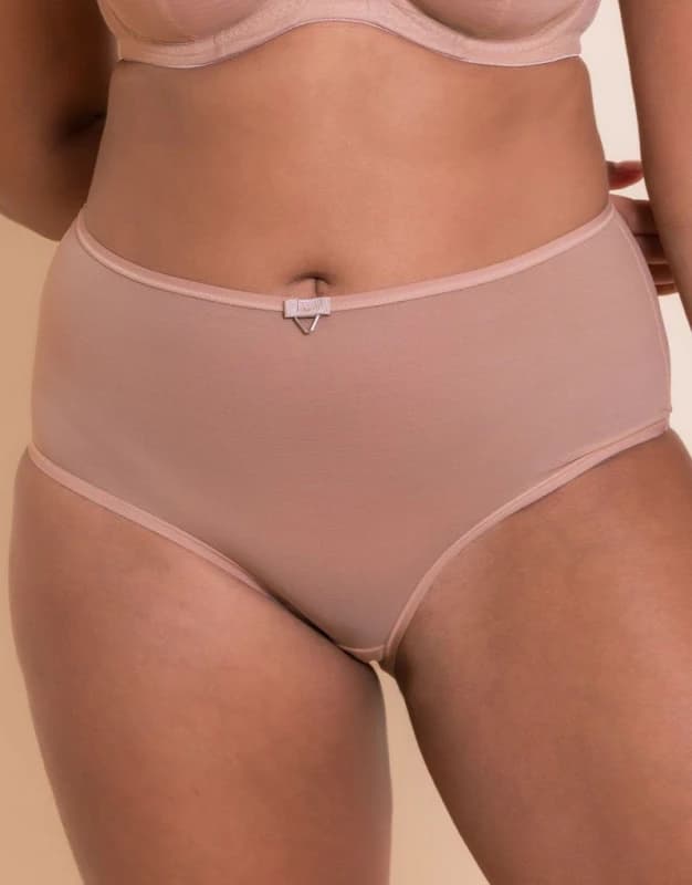 Curvy Kate Womens Victory Short Brief Sheer Knickers Lingerie in Beige Size: 20 Beige Female 20
