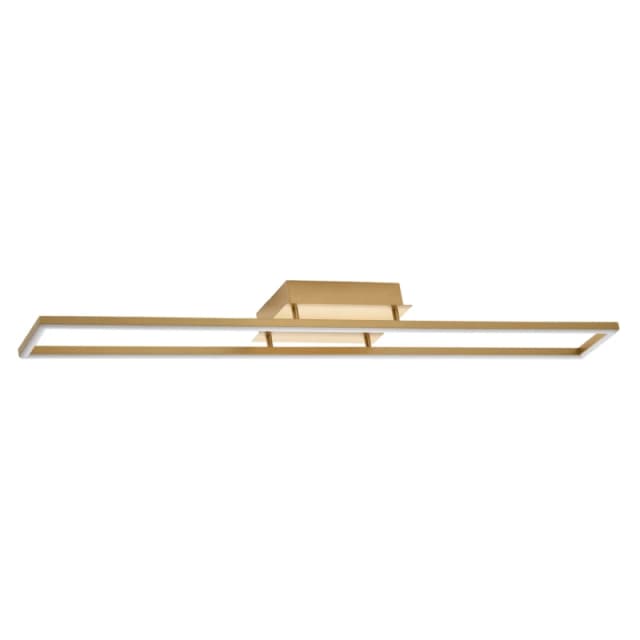 Happy Homewares Brushed Metal LED Ceiling Strip Light Fitting - Ideal for Kitchens in Gold Gold Unisex