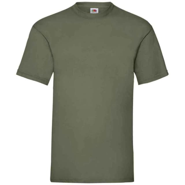 Fruit Of The Loom Fruit of the Loom Men Valueweight T-Shirt in Olive Size: Small Olive S Male 5063527510914