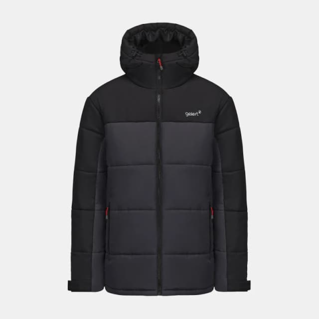 Gelert Mens Hooded Long Sleeve Insulated Puffer Jacket Grey/Black male S