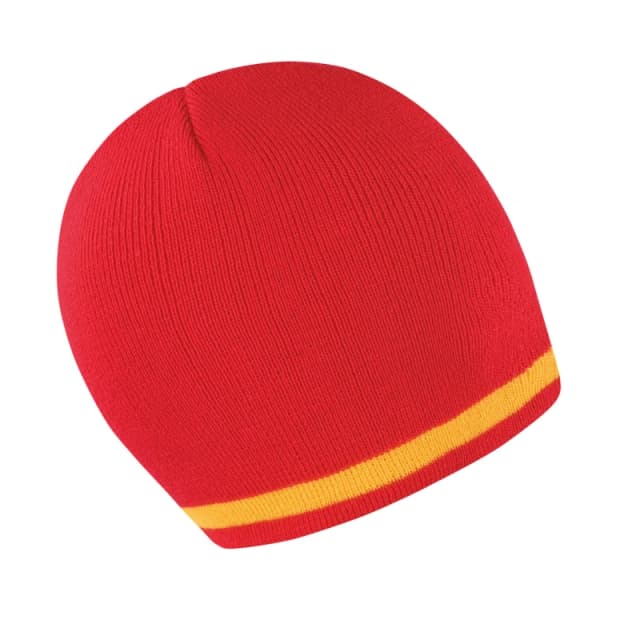 Result Result Men Winter Essentials National Beanie Hat in Red Red One Size Male 5054752307929